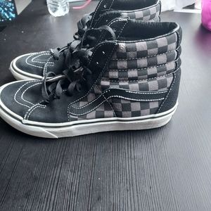 VANS Sk8-Hi Checkerboard hightop sneakers / women Siz 9 and for men size 7.5